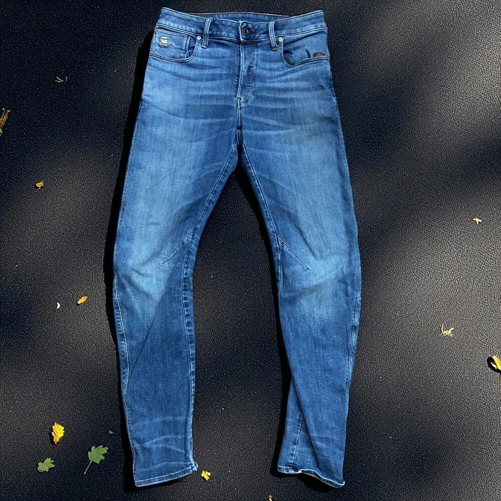 G-Star Raw 3d Slim Arc Cut Denim Stretch Blue Jeans Men's Size 30w X 30l